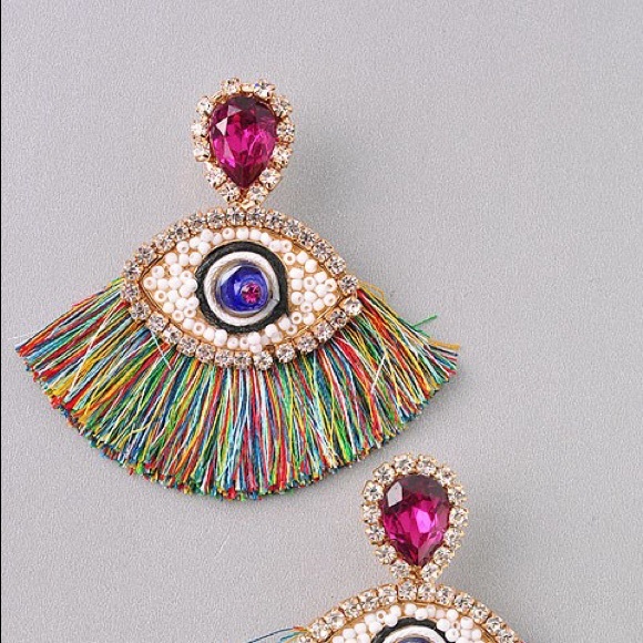 Multi Color Earrings - Picture 3 of 3